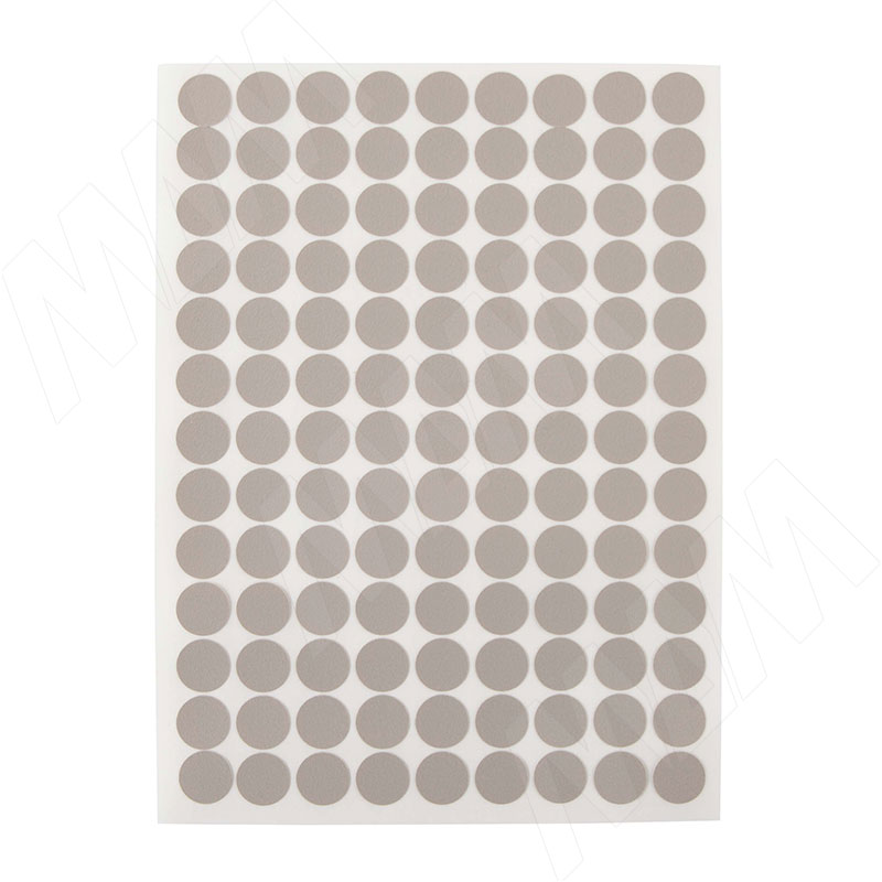 Заглушка самоклеящаяся, D13 мм, Серая галька, шагрень (Eg U201), 117 шт. фото товара 2 - U201.20.13