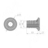 Гайка для ножки мебельной М8 BP02/CH, фото 1
