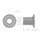 Гайка для ножки мебельной М10 BP03, фото 1