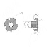 Гайка усовая M8 C020, фото 1