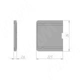 Заглушка для эксцентрика в квадратном пластиковом корпусе, серая CAP.ES.EC20.GR, фото 2