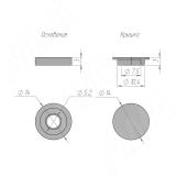 Заглушка с шайбой для самореза D3,5-6 мм, чёрный CC.K.3,5-6-BL, фото 1