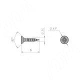 Саморез с потайной головкой под крест, 3.5 Х 16, никель CHS 3,5 X 16 NK MP, фото 1