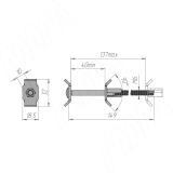 Стяжка для столешницы М6x150 D35X150 CN MP, фото 1