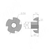 Гайка усовая M8 DIN 1624 M8, фото 1