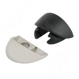 Полкодержатель DUO (никель/черный) DUO ZNL-PNE (к-т), фото 1