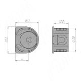 Эксцентрик в металлическом корпусе 16 мм, с бортиком, никель EM.EC20-16, фото 1