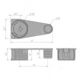 Эксцентрик в металлическом корпусе с дополнительной футоркой 16 мм, с бортиком, никель EMS.EC20-16, фото 1