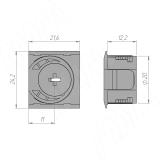 Эксцентрик в квадратном пластиковом корпусе 16 мм, коричневый ES.EC20-16.B.BR, фото 1