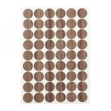 Заглушка самоклеящаяся, D20 мм, Гикори Рокфорд темный, с текстурой дерева (Kr K087), 54 шт. K087.30.20, фото 1