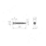 Конфирмат 5.0х40, S3, черный цинк KON 5.0X40 ZBL MP, фото 2