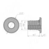 Гайка для ножки мебельной М10 LN M10 MP, фото 1