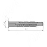 Дюбель с бортиком 6x50 PD.6X50.T, фото 1