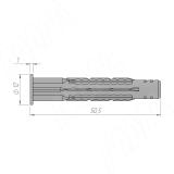 Дюбель с бортиком 8x50 PD.8X50.T, фото 1