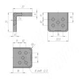 ANGLE Уголок мебельный с пластиковой накладкой 31х31х33 мм, белый PLS30X30X30WH, фото 1