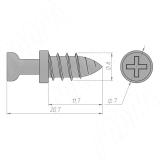 Шток эксцентрика в корпусе саморез SB-2X11.S, фото 1