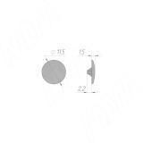 Заглушка для самореза с потайной головкой, белая SPAX/ БЕЛ / 500 ШТ, фото 1