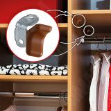 WINK Уголок мебельный с пластиковой накладкой 26х26х20 мм, орех SPC26X26X20WA, фото 1