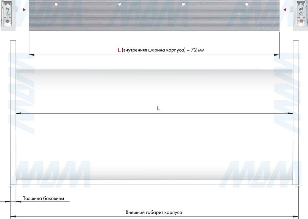 Резка усиленного алюминиевого профиля для навеса LIBRA H7 (артикул 6-710)