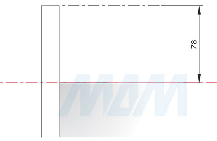 Установка мебельного навеса LIBRA H7 с креплением на винты для корпусов нижнего яруса при использовании с задней панелью толщиной 4 мм и усиленным алюминиевым профилем (артикул 63422250ZN), схема 2