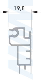 Размеры стандартного алюминиевого профиля для навеса LIBRA H7 (артикул 670), чертеж 3