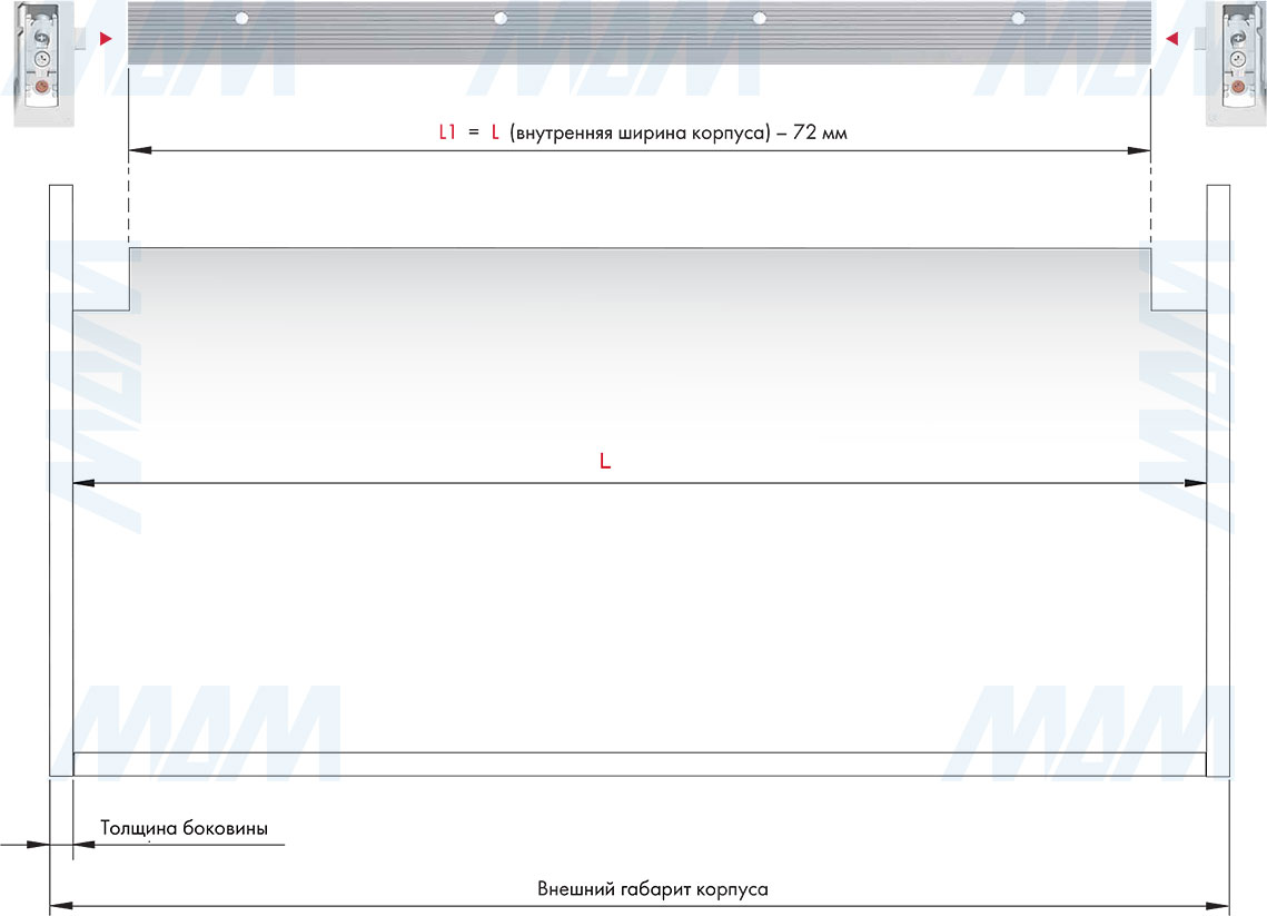 Резка стандартного алюминиевого профиля для навеса LIBRA H7 (артикул 670)