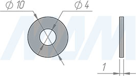 Размеры пластиковой прокладки (артикул GASKET/TR)