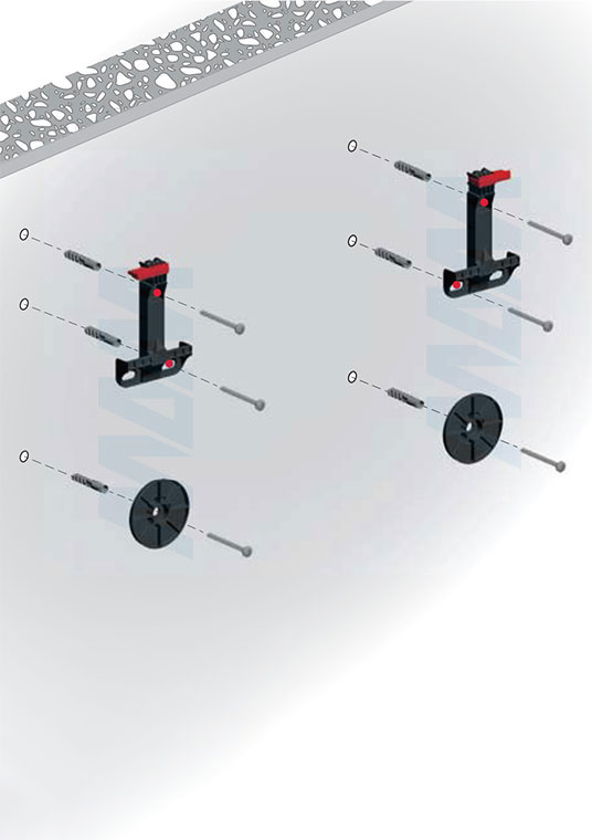 Монтаж планок SYMETRA на стену (артикул P240702100)