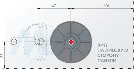 Монтаж планки SYMETRA для упора (артикул P240702100)