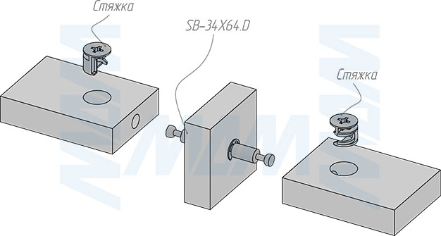 Установка двустороннего тока эксцентрика (24 мм) (артикул SB-24Х64.D), схема 2