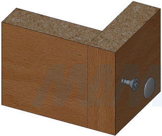 Установка заглушки для самореза с потайной головкой (артикул SPAX)