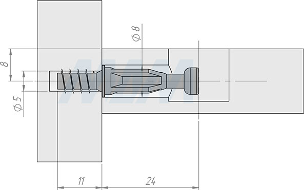 Шток эксцентрика евровинт (24 мм) TL02/ ШТ Купить в интернет-магазине в ...