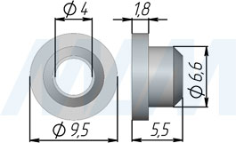 Размеры пластиковой втулки (артикул TULEJKA)