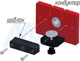 Использование кондуктора с шаблоном для установки менсолодержателя TRIADE (артикул Y0JG0130RO), схема 3