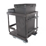 KOMBI 2.0 M45W Система сортировки и хранения, 1 емкость (47л), креп. фасада, полн.выдв., плавн.закр. направл. Nova Pro, без крышек.