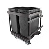 KOMBI 2.0 M50W Система сортировки и хранения, 2 емкости (30л+30л), креп. фасада, полн.выдв., плавн.закр., направл. Nova Pro, без крышек.