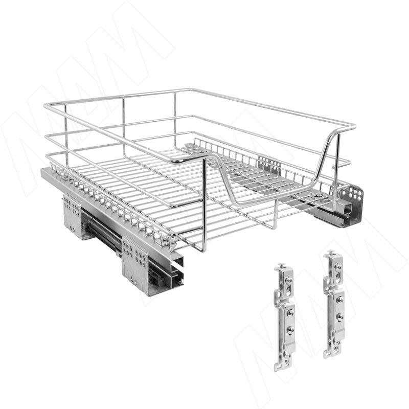BARRA Корзина одноуровневая 450мм с крепк фасаду направляющие полн выдвижения плав закрывания хром PKA451SLCH 5830₽