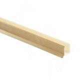 П-образная декоративная накладка на цоколь с внешним уплотнителем, L=4м, золото поталь 21.9100R.4M