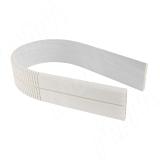 Радиусный элемент цоколя универсальный (высота 100), декапе белый 22.0431.FF, фото 1