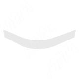Радиусный элемент цоколя внешний (высота 100), белый