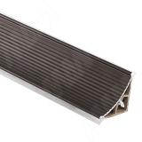 Плинтус алюминиевый треугольный вогнутый L=3м, рифленый, бронза 50.300R.BRMR