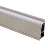 Плинтус алюминиевый овальный L=5м, рифленый серебро 51.500MR