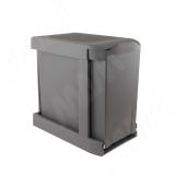 LINEA Система сортировки и хранения, 2 емкости (14л+14л), авт. крышка, нижнее крепление, цвет орион серый