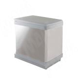 LINEA Система сортировки и хранения, 1 емкость (16л), авт. крышка, нижнее крепление, нерж.сталь,цвет серый металлик