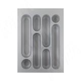 DESIGN Лоток кухонный для столовых приборов для ящика c фасадом 400 мм, цвет серый металлик