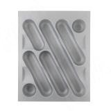 DESIGN Лоток кухонный для столовых приборов для ящика c фасадом 450 мм, цвет серый металлик