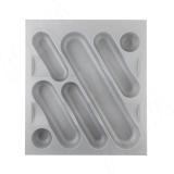 DESIGN Лоток кухонный для столовых приборов для ящика c фасадом 500 мм, цвет серый металлик