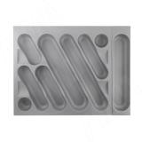 DESIGN Лоток кухонный для столовых приборов для ящика c фасадом 700 мм, цвет серый металлик