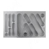 DESIGN Лоток кухонный для столовых приборов для ящика c фасадом 800 мм, цвет серый металлик