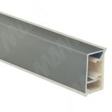 Плинтус алюминиевый прямоугольный вертикальный L=4,2м, нержавеющая сталь